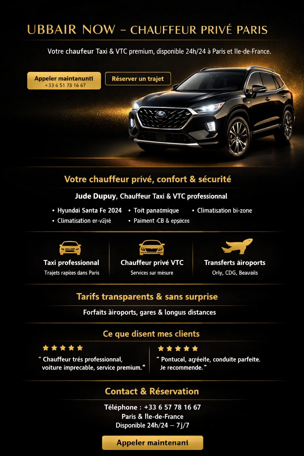Ubbair Now - Chauffeur privé